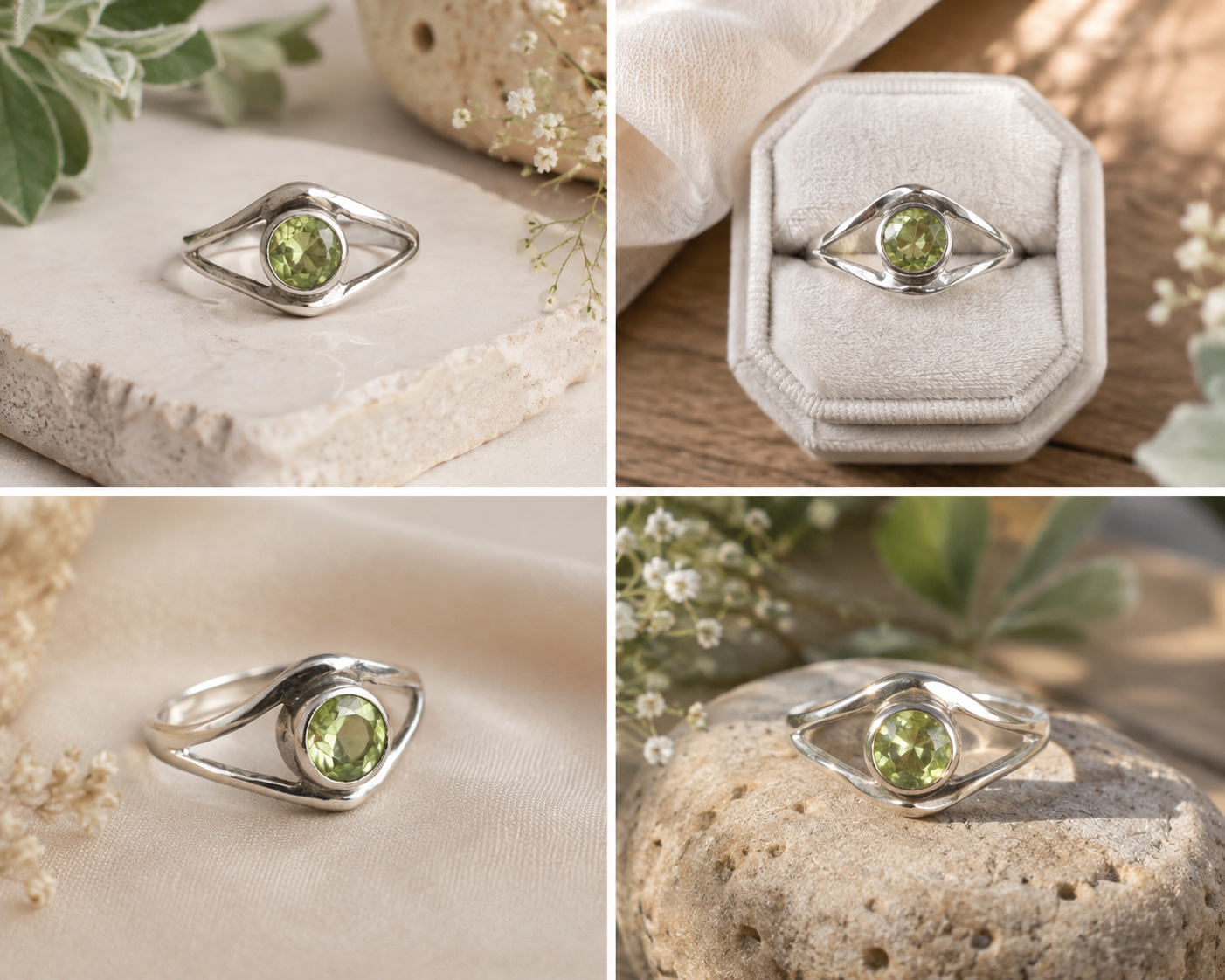 Sterling silver Peridot ring