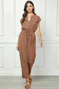 UTILITY JUMPSUIT WITH FRONT POCKETS