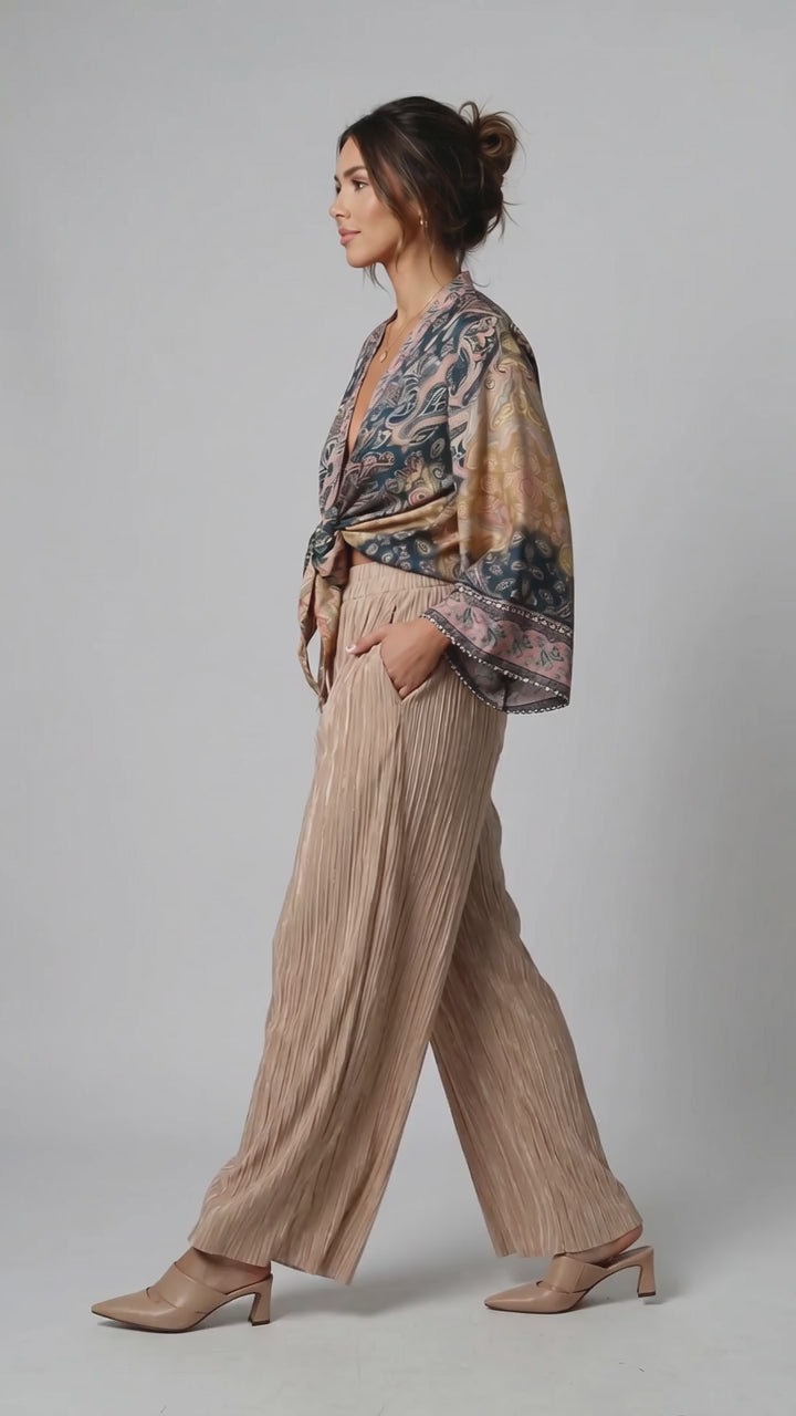 One of a kind European style tie half shirt